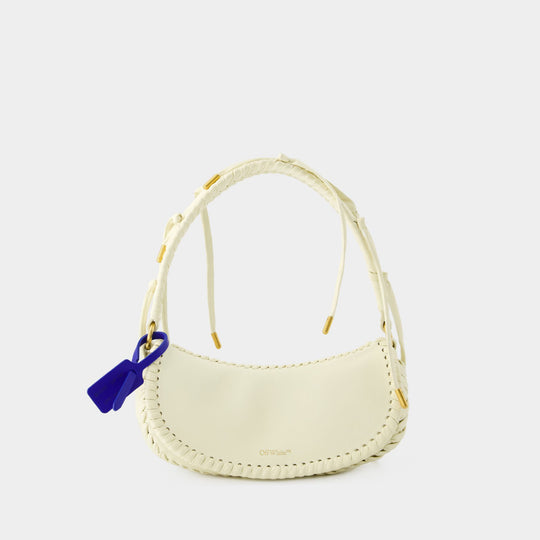 Edge Weaving Shoulder Bag - Off White - Leather - Beige