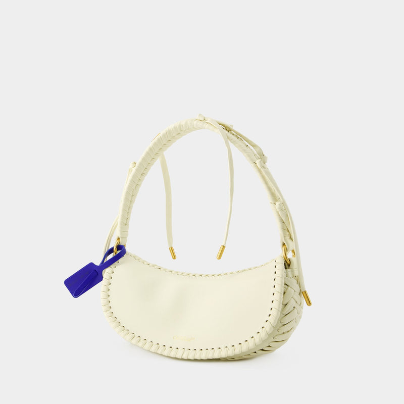 Edge Weaving Shoulder Bag - Off White - Leather - Beige