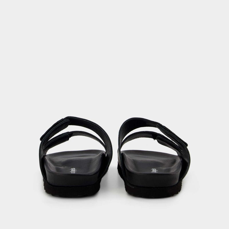 Sandals - Palm Angels - Black/White - Leather