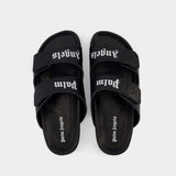 Sandals - Palm Angels - Black/White - Leather