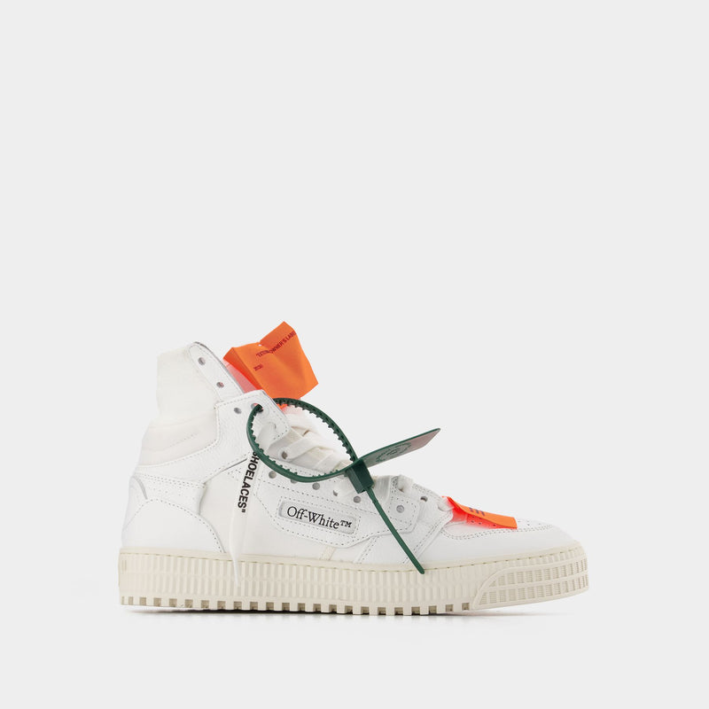 3.0 Off Court Sneakers - Off White - White/Orange - Leather