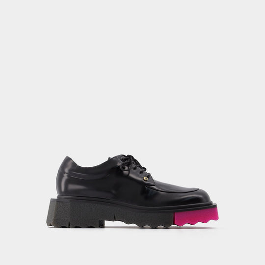 Calf Sponge Derby 1000 Black No Color Flat Shoes