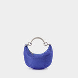 Mini Binder Clip Bag in Strass / Blue