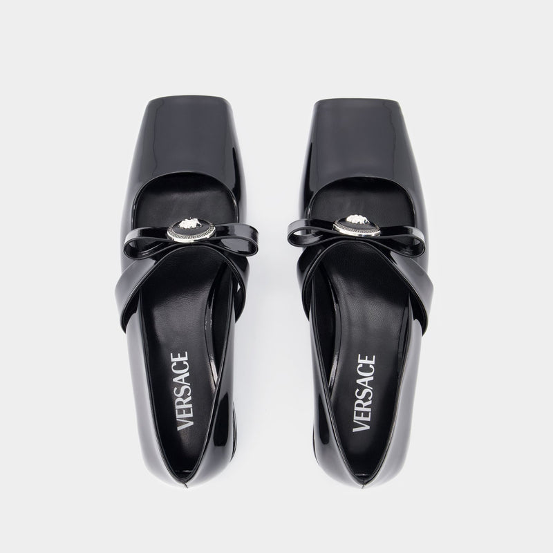 T.20 Ballerinas - Versace - Leather - Black