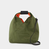 Crossbody B Bag in Khaki Leather