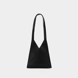 Flap Japanese Hobo Bag - Mm6 Maison Margiela - Black - Leather