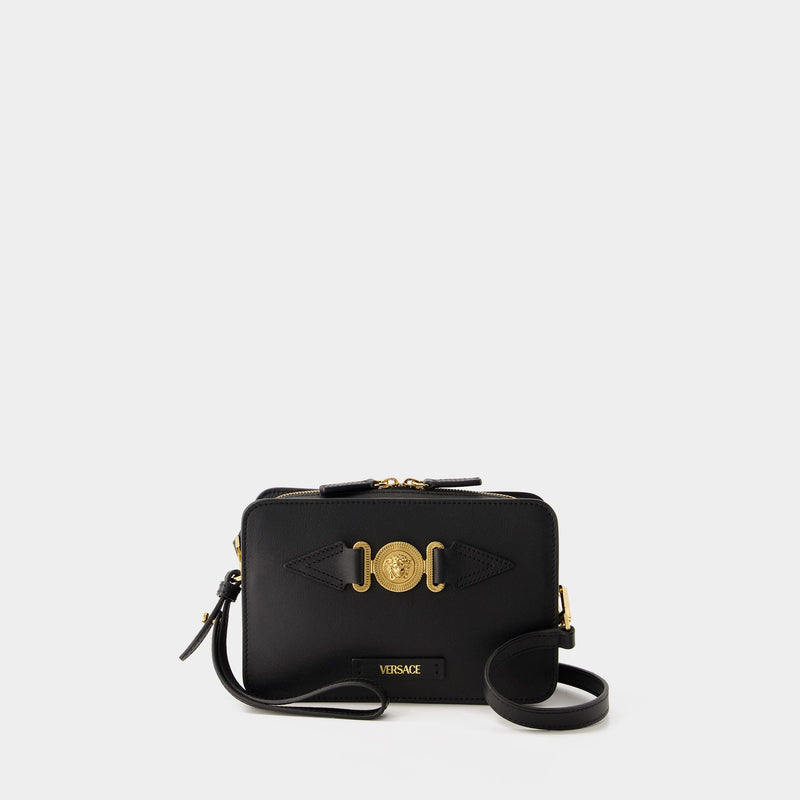 Medusa Biggie Camera Bag - Versace - Leather - Black