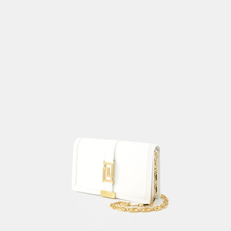 Greca Goddess Wallet On Chain - Versace - Leather - White