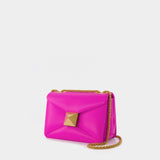 One Stud Small Bag in Pink Leather