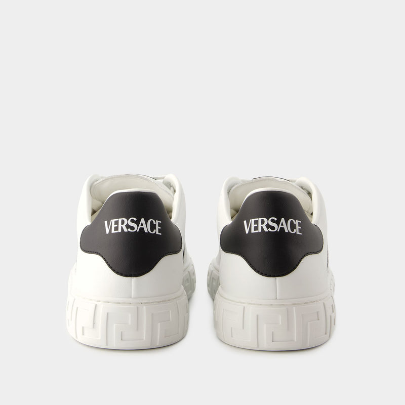 Greca Sneakers - Versace - Leather - White