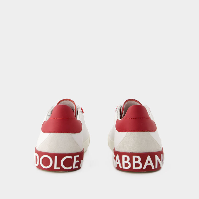 Portofino Sneakers - Dolce&Gabbana - Leather - White/Red