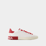 Portofino Sneakers - Dolce&Gabbana - Leather - White/Red