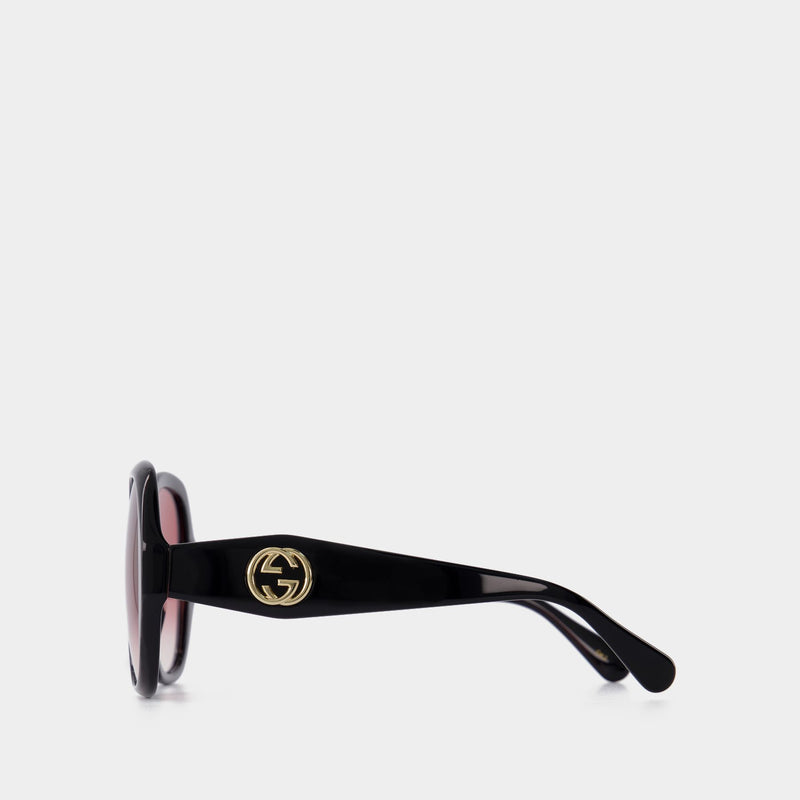 Sunglasses in Black/Red Acetate