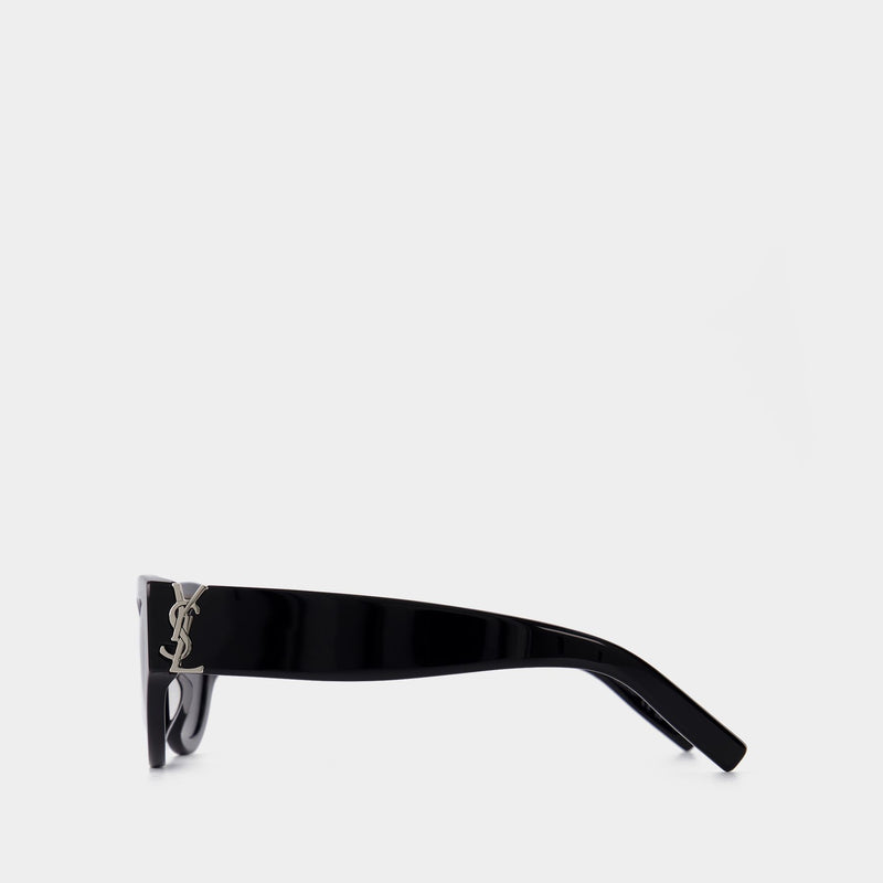 Sunglasses in Black/Silver Acetate