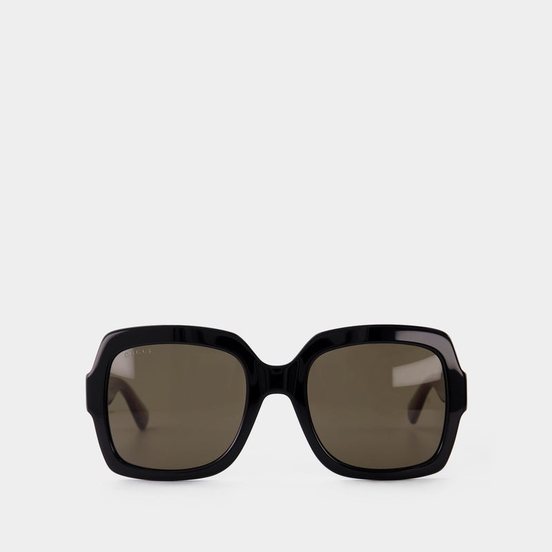 Sunglasses in Black/Green/Brown Acetate