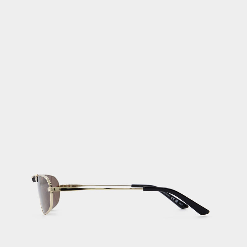 Bb0245S Sunglasses - Balenciaga  - Gold/Brown - Metal