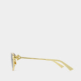 Bv1185S Sunglasses - Bottega Veneta - Gold/Brown - Metal