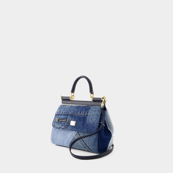 Sicily Bag - Dolce&Gabbana - Cotton - Blue Denim
