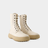 Winter Gommini Boots - Tod's - Leather - White