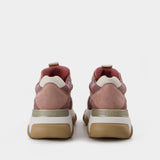 Hyperactive Allacciato Sneakers in Pink Leather