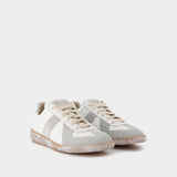 Replica Low Top Sneakers in White Leather