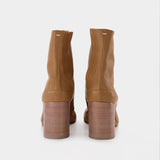 Ankle Boots Tabi H80 in Beige Soft Vintage Leather