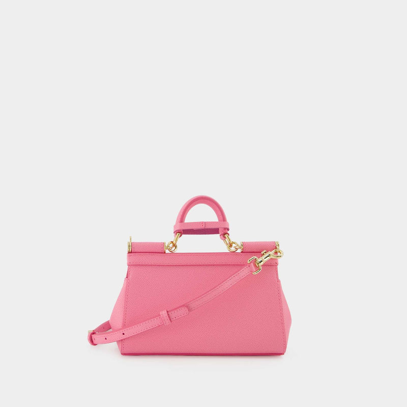Sicily Small Handbag - Dolce & Gabbana -  Cyclamen  - Leather