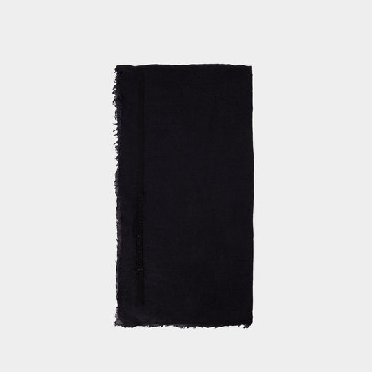 Sasha Scarf in Black Wool Mix