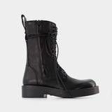 Maxim Ankle Boots in Black Leather