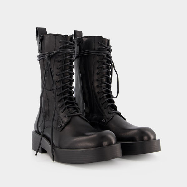 Maxim Ankle Boots in Black Leather