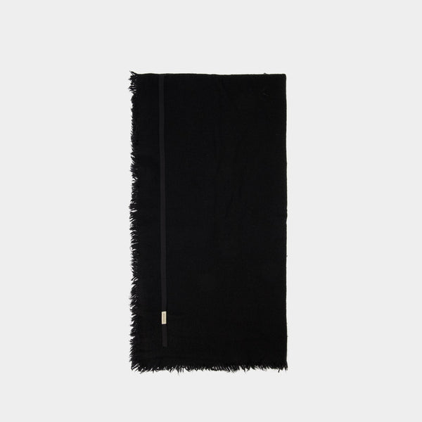 Alwin Scarf in Black Wool