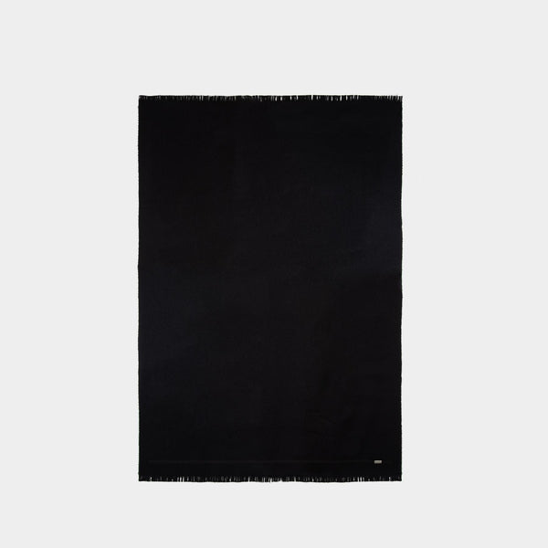 Fabio Scarf in Black Wool Mix