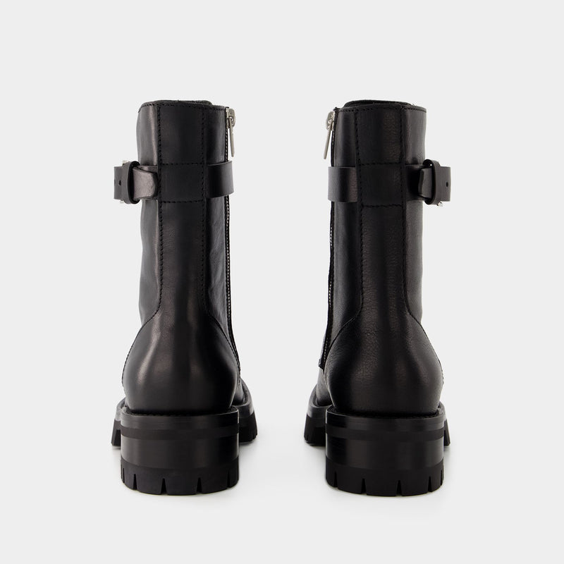 Cisse Combat Boots - Ann Demeulemeester - Leather - Black