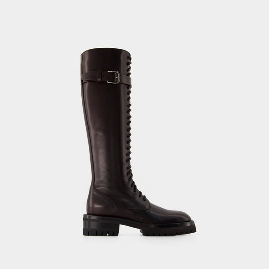 Lijsbet Boots - Ann Demeulemeester - Leather - Burgundy