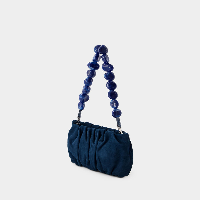 Bean Hobo Bag Staud Leather Ink Blue