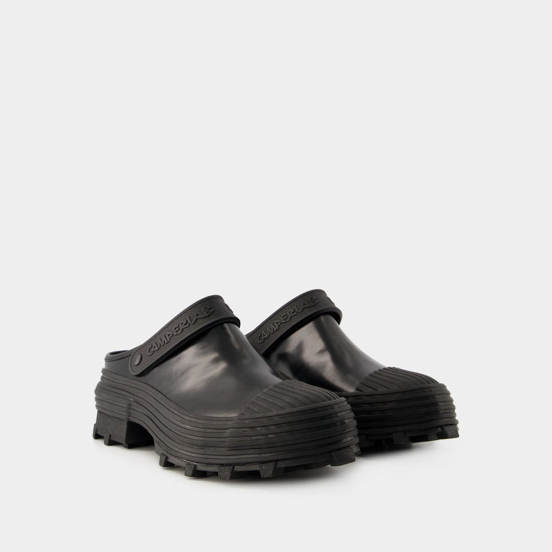 Traktori Slides - Camper - Leather - Black