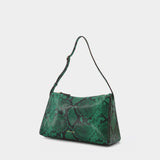 Prism Bag in Green Snake-Embossed Leather