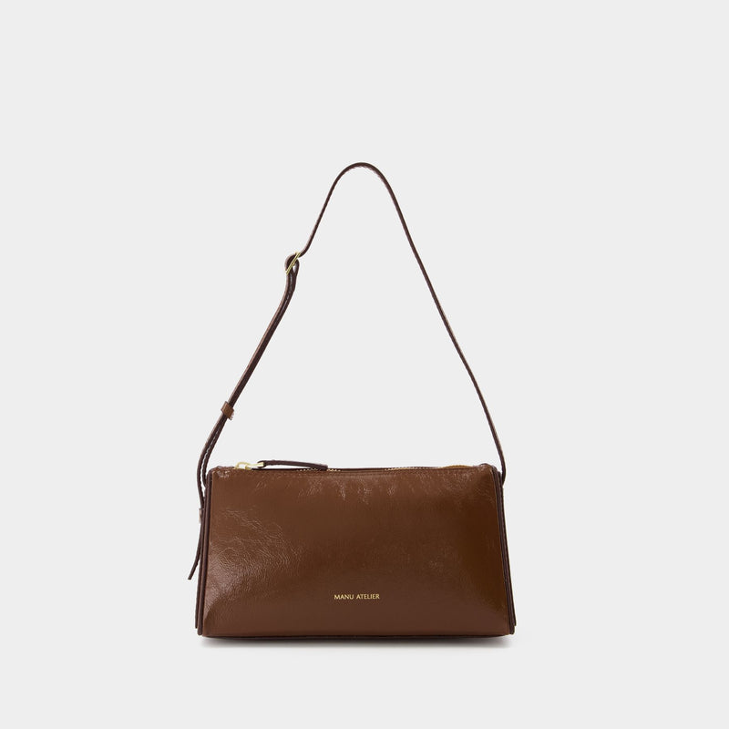 Mini Prism Bag in Mocha Leather/Faux Fur