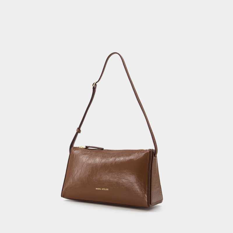 Mini Prism Bag in Mocha Leather/Faux Fur