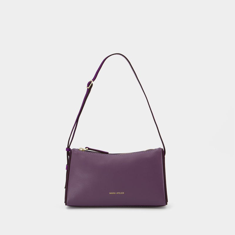 Mini Prism Hobo Bag - Manu Atelier - Steel/Purple - Leather