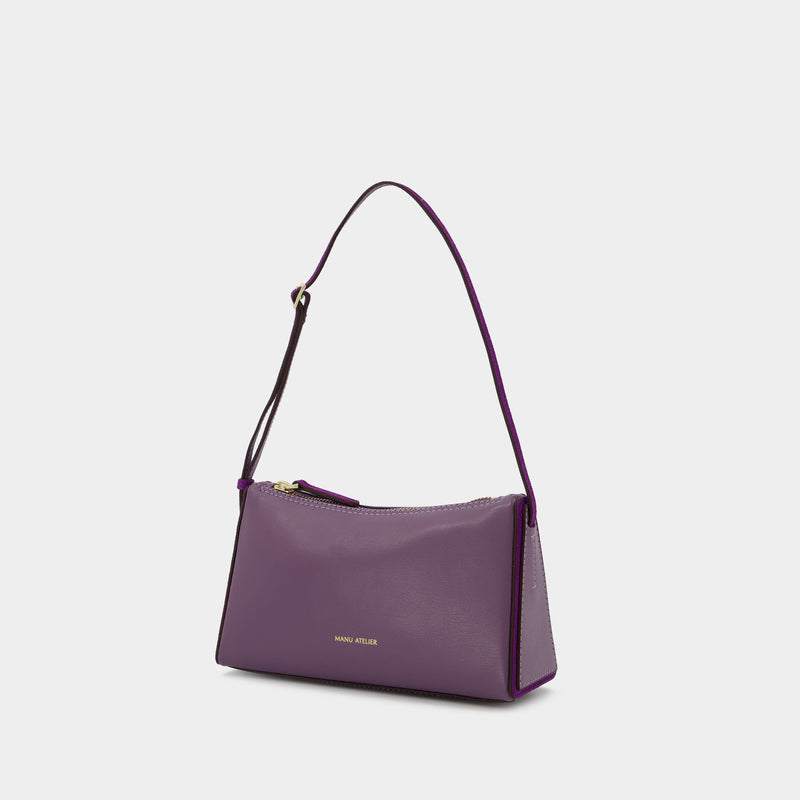 Mini Prism Hobo Bag - Manu Atelier - Steel/Purple - Leather
