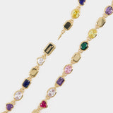 Gold Plated Multicolor Stone Necklace