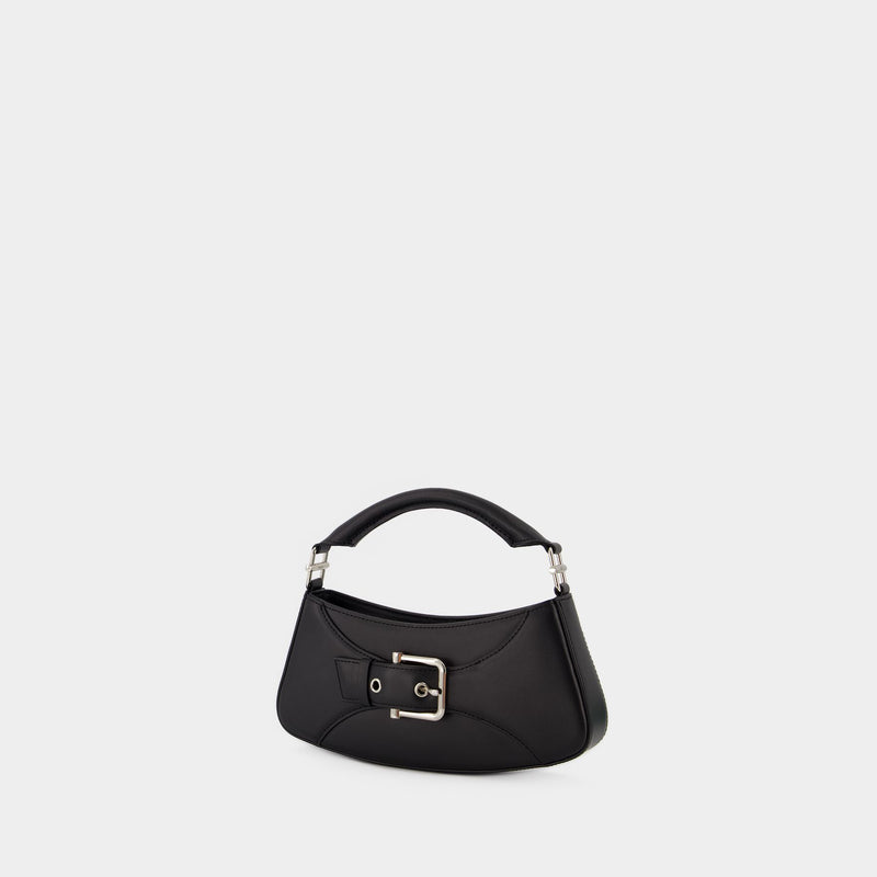 Belted Brocle Bag - Osoi - Leather - Black