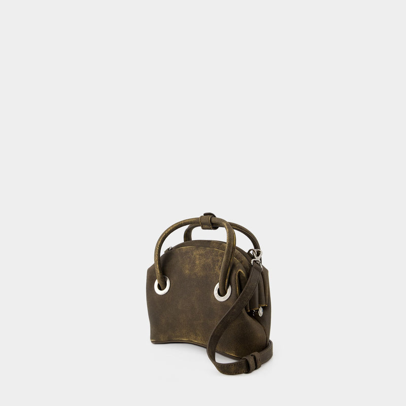 Mini Circle Bag - Osoi - Leather - Brown