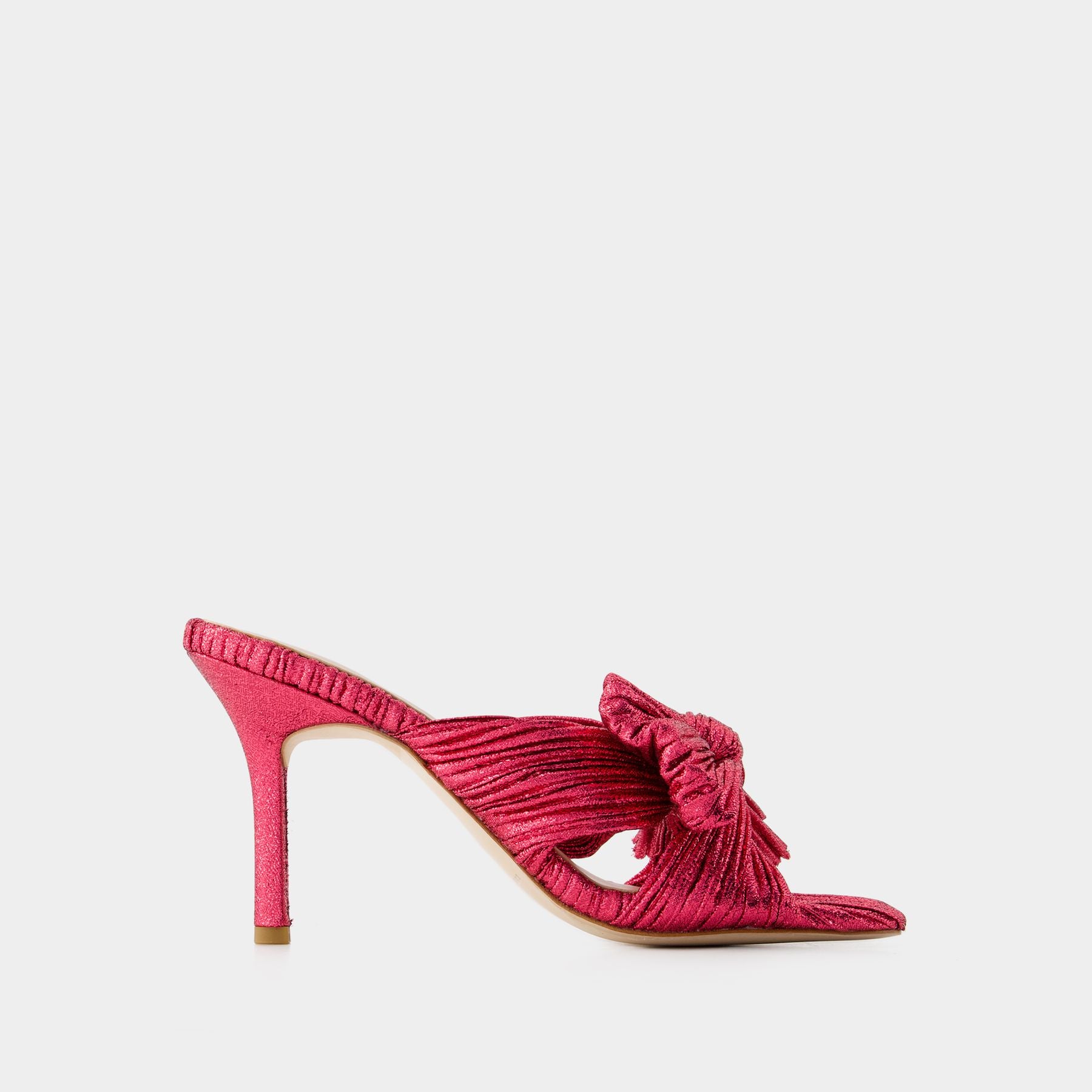 サンダル・ミュール Emilia Sandals - Loeffler Randall - Pink - Leather Loeffler Randall Emilia Metallic Rose Bow Slide Heels Size 7