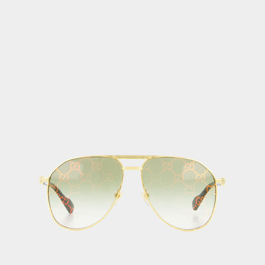 Sunglasses - Gucci - Gold/Green