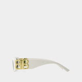 Sunglasses - Balenciaga - Acetate - White/Gold/Grey