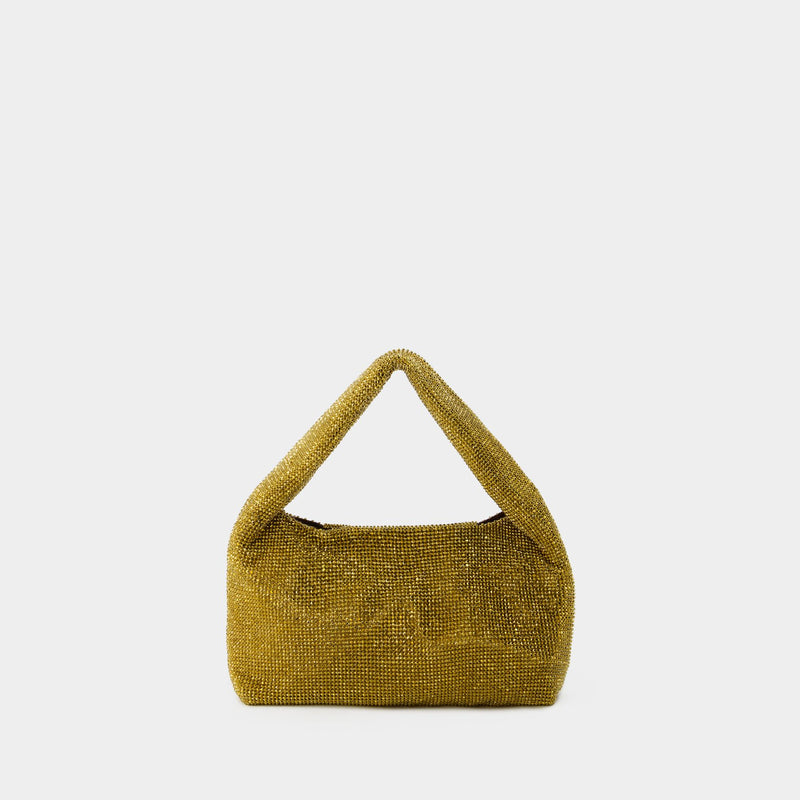 Mini Crystal Armpit Bag - Kara - Mesh - Gold