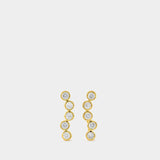 D Lu Earrings Gold-plated with Zirconiums