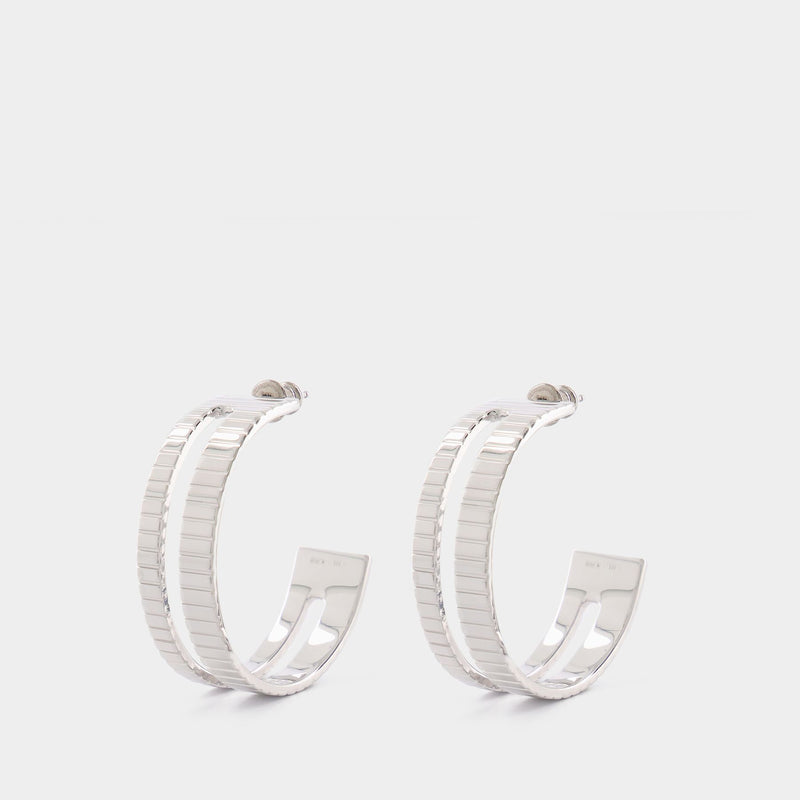 Slot Silver-Plated Hoops